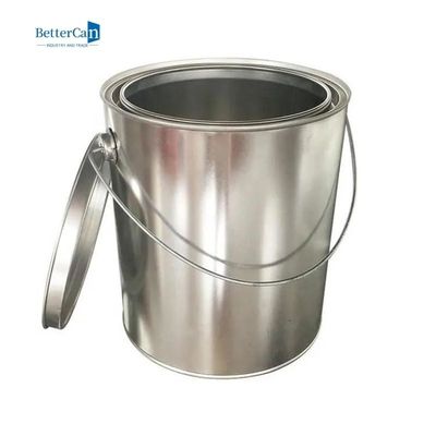 کیفیت  Round Car Paint Tin 5L Metal Can With Lever Lock Ring Lid ISO9001 کارخانه