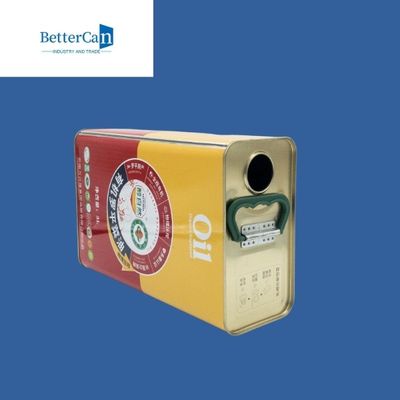 خرید قوطی قلع روغن زیتون فلزی مربع مستطیلی سفارشی قوطی روغن نخل 1 گالن online manufacture