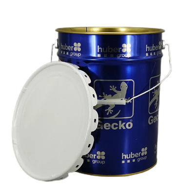 خرید 20 لیتری سطل رنگ فلزی سفید 5 گالن سطل قوطی با حلقه قفل با گاسکت لاستیکی online manufacture
