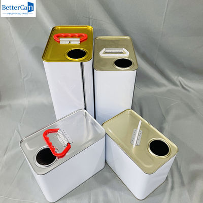 خرید 3.75 ليتر رنگ سفيد پوشيده قوطي قوطي خالي 1 گالن مربع online manufacture