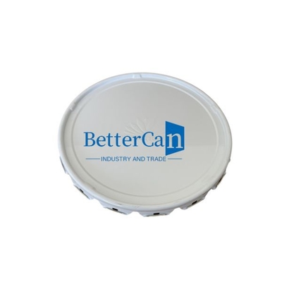 خرید White Flower Lug Lid With Cluring 0.35mm OEM Lid For Tin Pail 0.38mm Thickness online manufacture