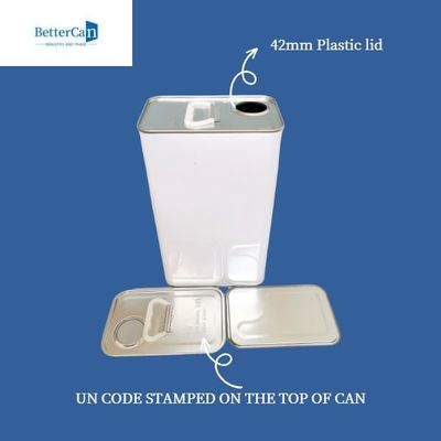 قوطی های خالی رنگ صنعتی ظروف حلبی مستطیلی چهار لیتری
