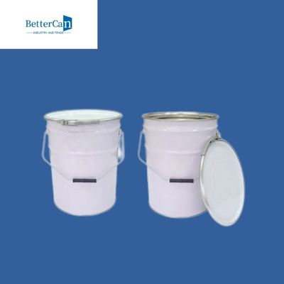 سطل فولادی سفید 5 گالن، بازیافت قوطی های رنگ قدیمی برای بسته بندی پوشش دریایی