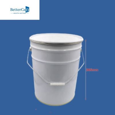 سطل رنگ فلزی ضد زنگ سطل سفید 15 لیتری 20 لیتری درب دار