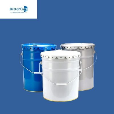 سطل فولادی سفید 5 گالن، بازیافت قوطی های رنگ قدیمی برای بسته بندی پوشش دریایی