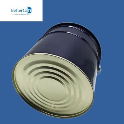 سطل رنگ فلزی آبی 5 گالن، سطل فلزی گرد با دسته