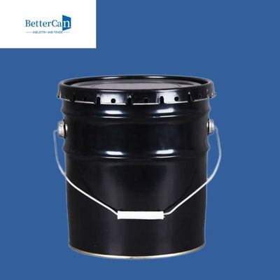 سطل فلزی روغن شیمیایی 5 گالن , سطل مشکی 20 لیتری دسته دار
