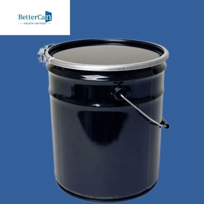 سطل فلزی روغن شیمیایی 5 گالن , سطل مشکی 20 لیتری دسته دار