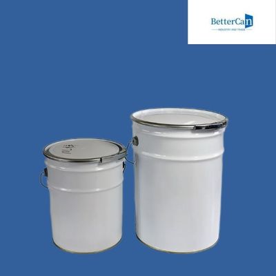 سطل رنگ فلزی سفارشی 20 لیتری رنگ شیمیایی بیرونی قوطی با درب گل