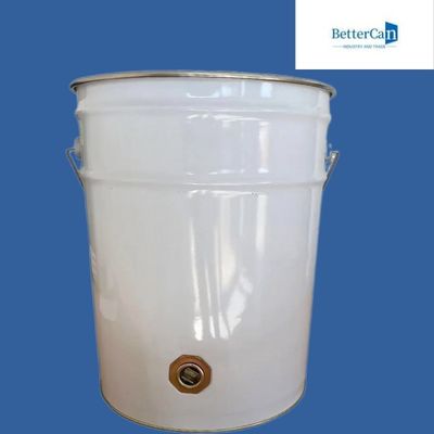 سطل رنگ گرد 10 لیتری 0.28 میلی متری خالی با درب گل دار
