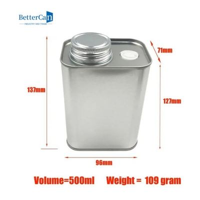 قوطی چای فلزی 200 گرمی ظروف قلع خالی 8 اونس 116x60x100 میلی متر با شیر