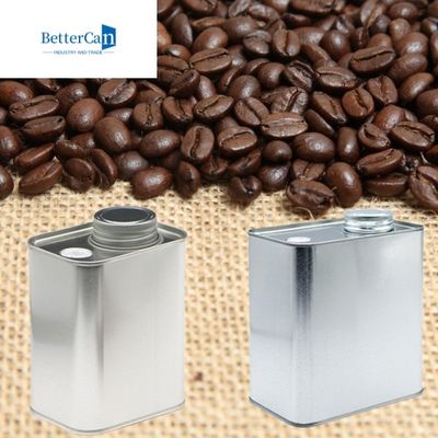 قوطی چای فلزی 200 گرمی ظروف قلع خالی 8 اونس 116x60x100 میلی متر با شیر