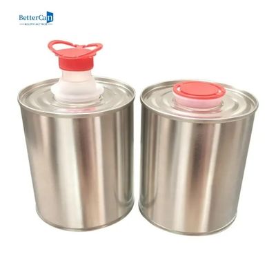 لوگوی گرد فلزی 1 لیتری قوطی قلع چاپ شده برای روغن موتور