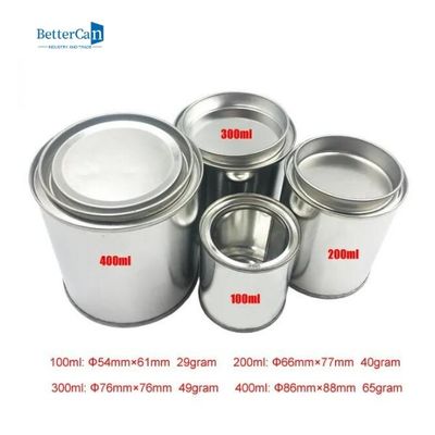 قوطی های حلبی رنگ خالی کوچک 500 میلی لیتری مقاوم در برابر خوردگی با درب اهرمی