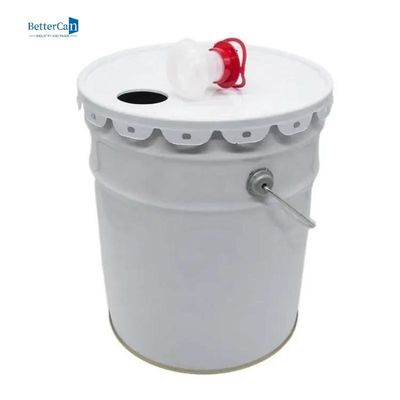 قوطی رنگ تزئینی گرد سطل 20 لیتری رنگ سفید 5 گالن