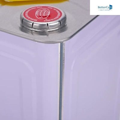سطل فلزی خالی قلع سطل رنگ مربعی 20 لیتری با درب فلزی