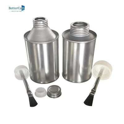 قوطی رنگ صنعتی استوانه ای آرم بسته بندی چسب بریده شده قوطی رنگ خالی 250 میلی لیتری