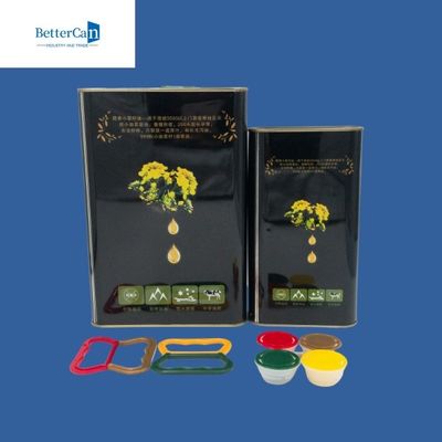 قوطی قلع روغن زیتون فلزی مربع مستطیلی سفارشی قوطی روغن نخل 1 گالن