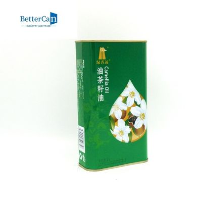 بسته بندی قوطی قلع روغن زیتون مستطیلی قوطی رنگ خالی 1 لیتری با درب