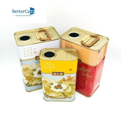 تولید کنندگان قوطی قلع روغن زیتون 3 لیتری مستطیلی بدون دسته