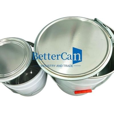 سطل رنگ فلزی 10 لیتری ضد زنگ سطل فلزی بادوام 5 گالن با نوار فوم