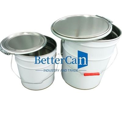 سطل رنگ فلزی 10 لیتری ضد زنگ سطل فلزی بادوام 5 گالن با نوار فوم