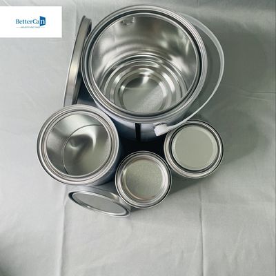 4 لیتر سطل قوطی قوطی چوبی بسته پوشش چوبی 1 گالن OEM قوطی های خالی رنگ