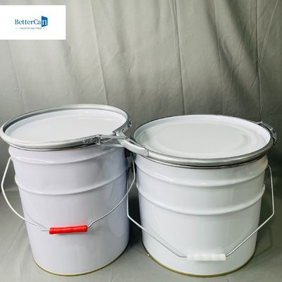 10 لیتر سطل فلزی با سرپوش 2.2 گالن بسته بندی مایع خالی پوشانده