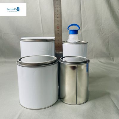 0.28mm ضخامت رنگ سفید دور قوطی های قوطی با پوشش سه گانه 1 لیتر مربع خالی قوطی