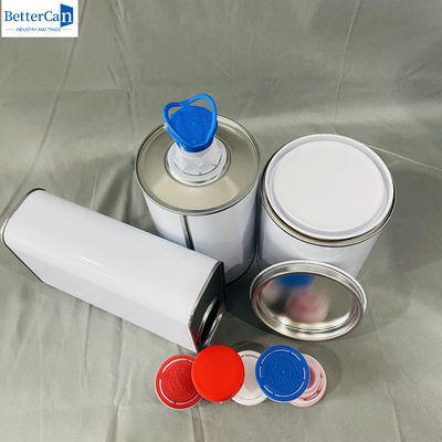 1 لیتری رنگ ماشین مجموعه های خالی قوطی های قوطی 1 لیتر مربع بسته بندی فلزی