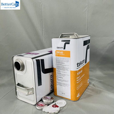 OEM روغن موتور 1 گالن ظرف مایع خالی با کاپ فلزی 500 میلی لیتر مستطیل