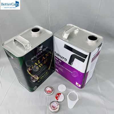 1 گالن روغن موتور قوطی های فلزی قوطی با بند مهر و موم شده روغن موتور دستگیره فلزی